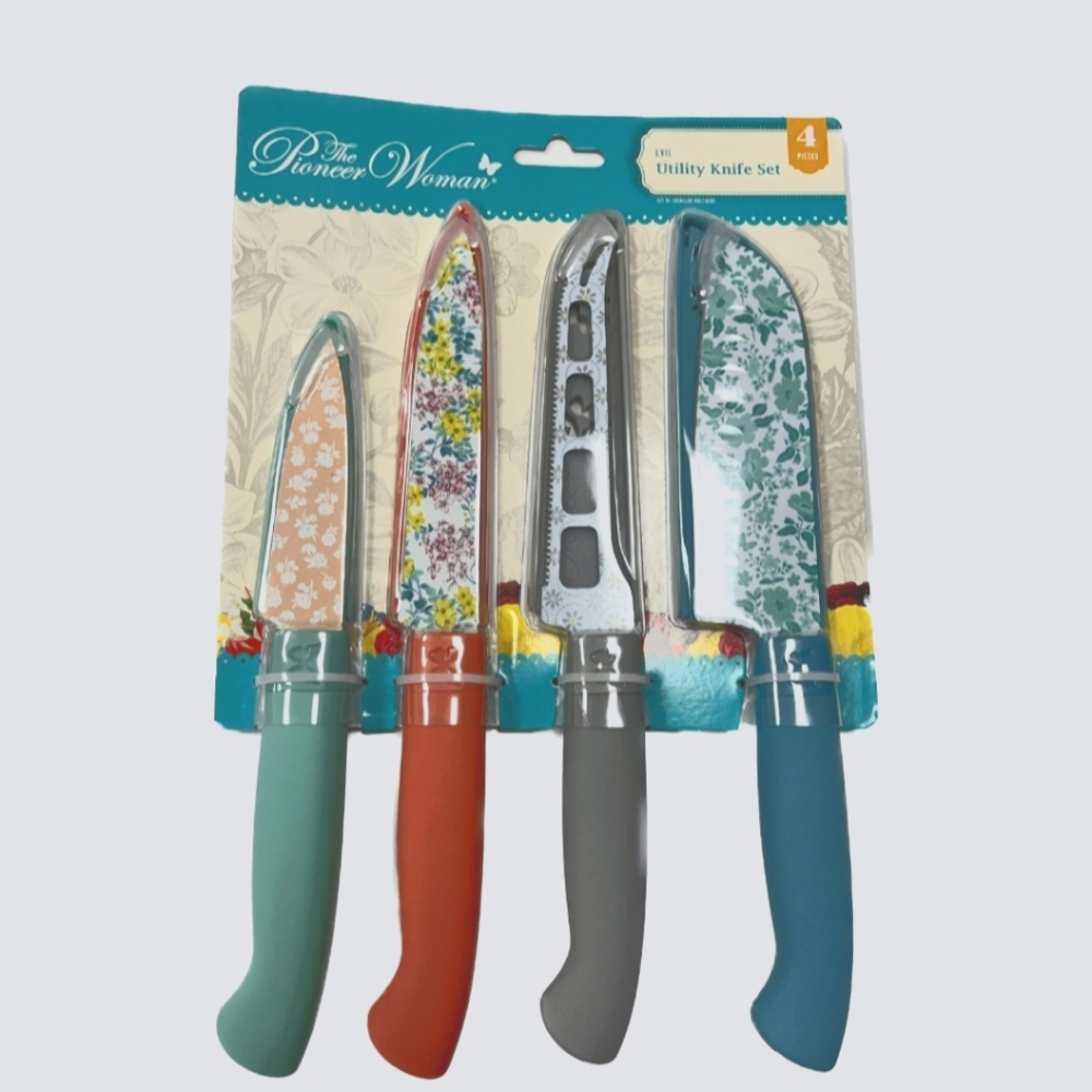 New PW 4pc UTILITY KNIFE SET pioneer woman EVIE - Picture 6 of 7